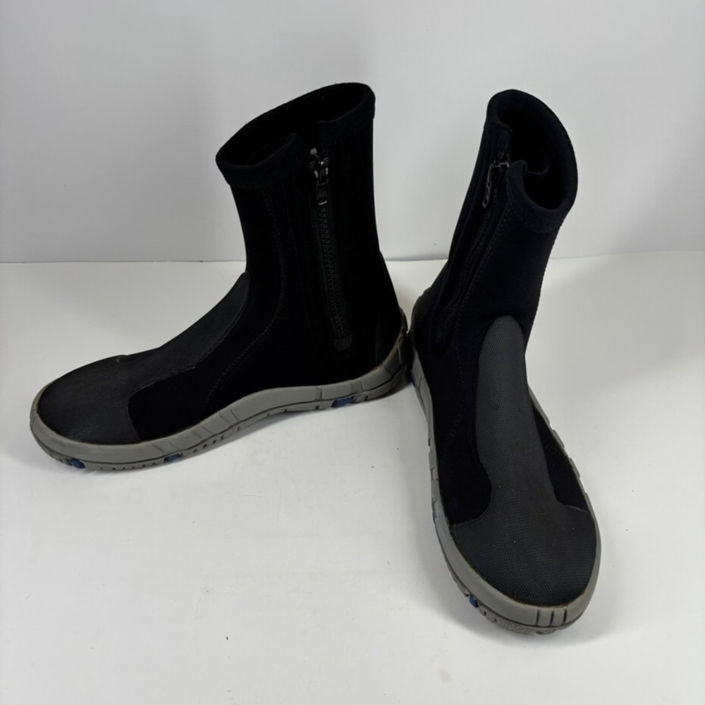 L.L.Bean Vortex Men's US 7 Black Neoprene Wetsuit Side-Zip Waterproof Water Boot - Picture 15 of 16